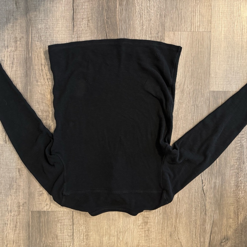 MUSE LONG SLEEVE HENLEY BLACK SIZE MEDIUM REGULAR FIT - Picture 2 of 7